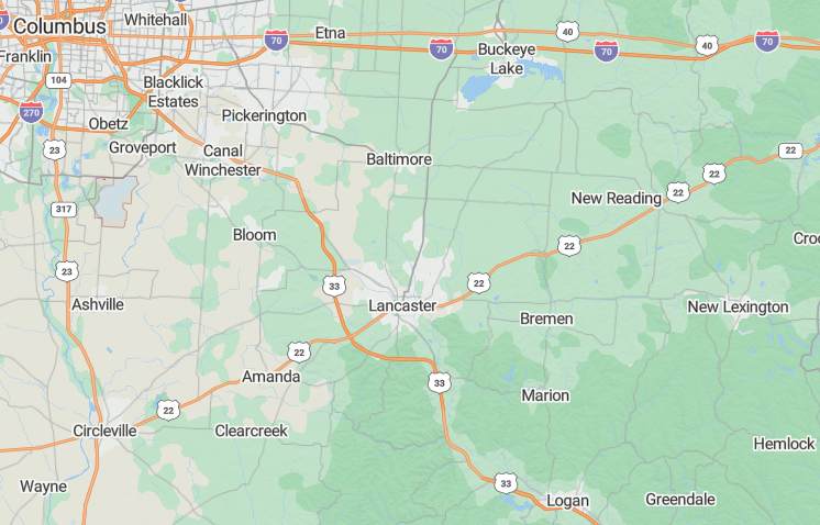 lancaster ohio roofing service area
